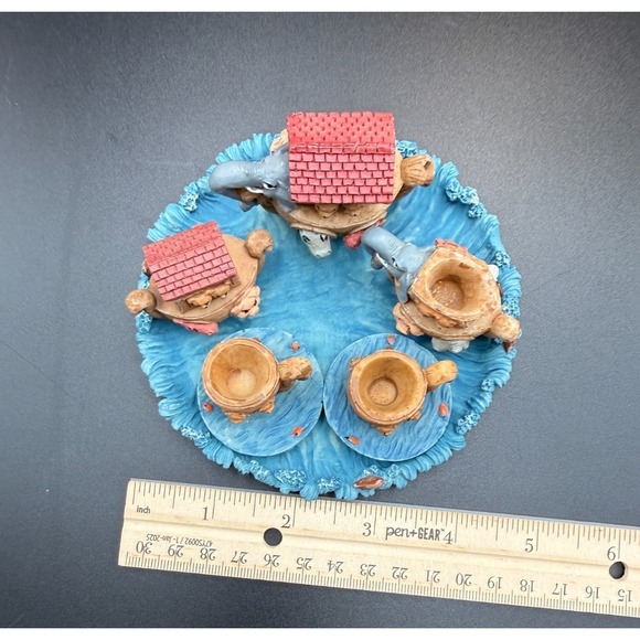 Noah's Ark Miniature/Mini Resin Tea Set Vintage - Complete - Picture 3 of 7